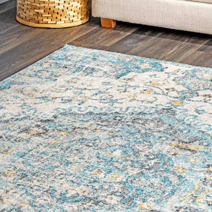 Nuloom Vintage Maranda Nvi3149G Turquoise Area Rug