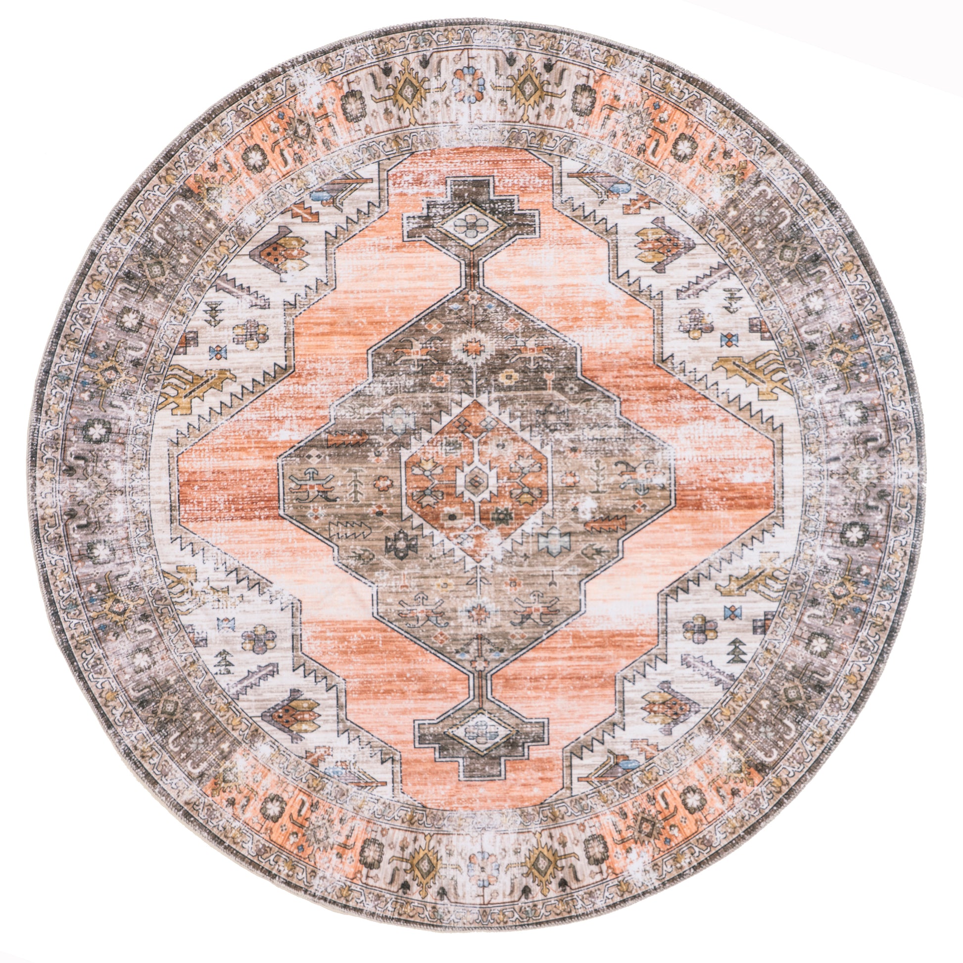 AreaRugs.com Wavaj Nwa1042C Peach Area Rug