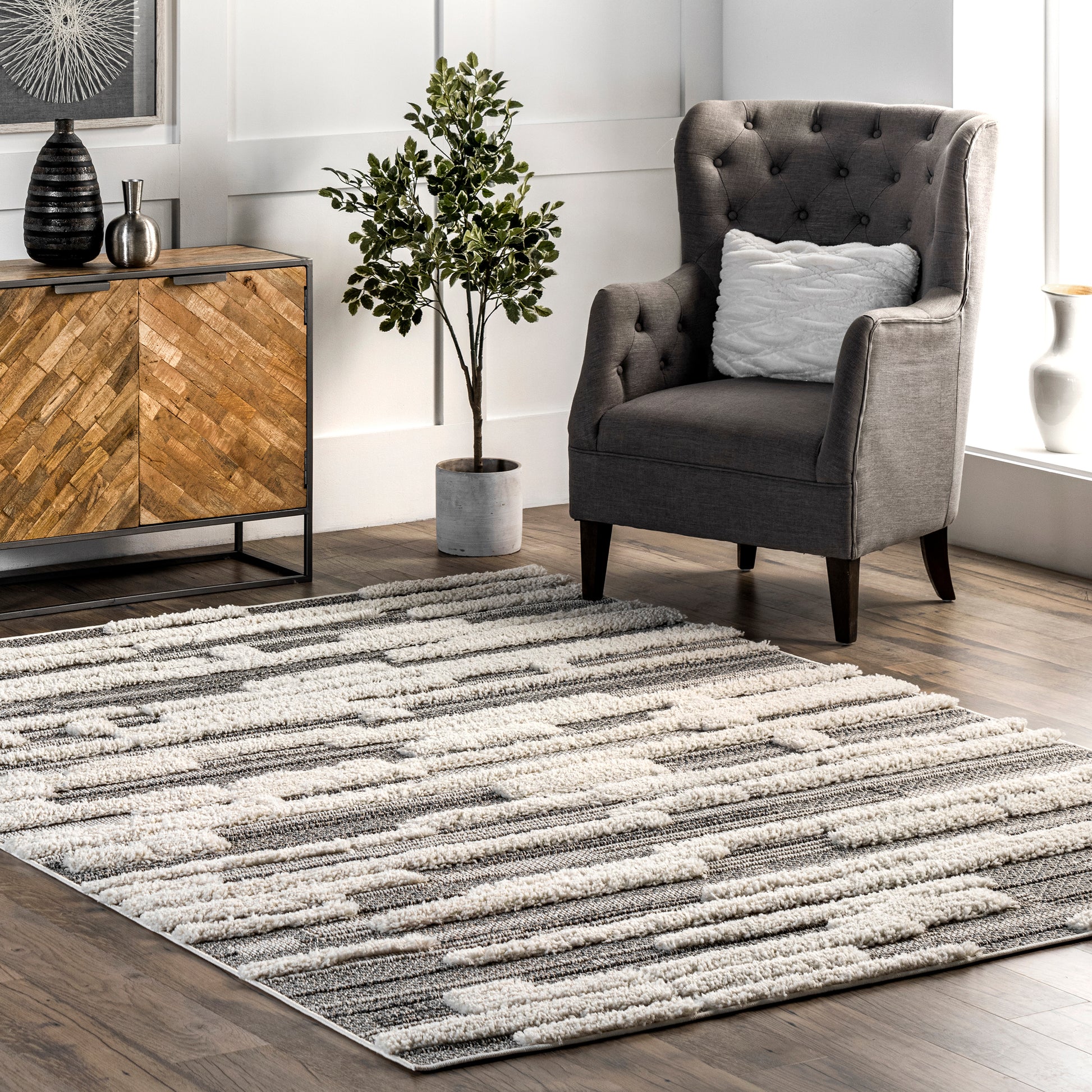 Nuloom Kaira Textured Nka3005A Gray Area Rug