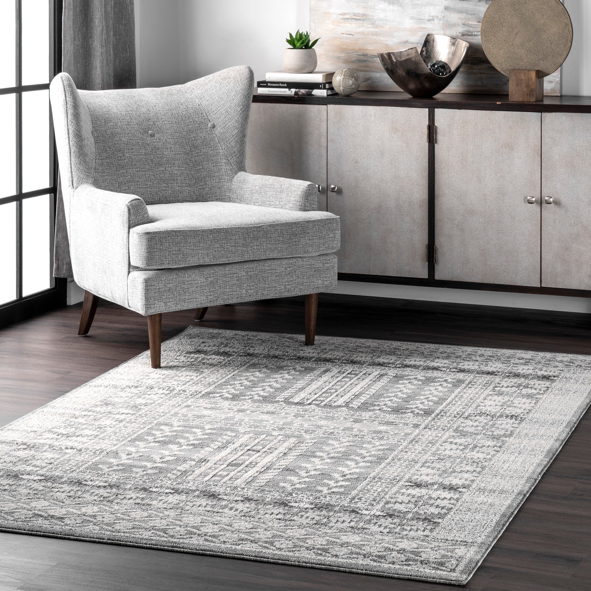 Nuloom Melina Grecian Nme3233B Gray Area Rug