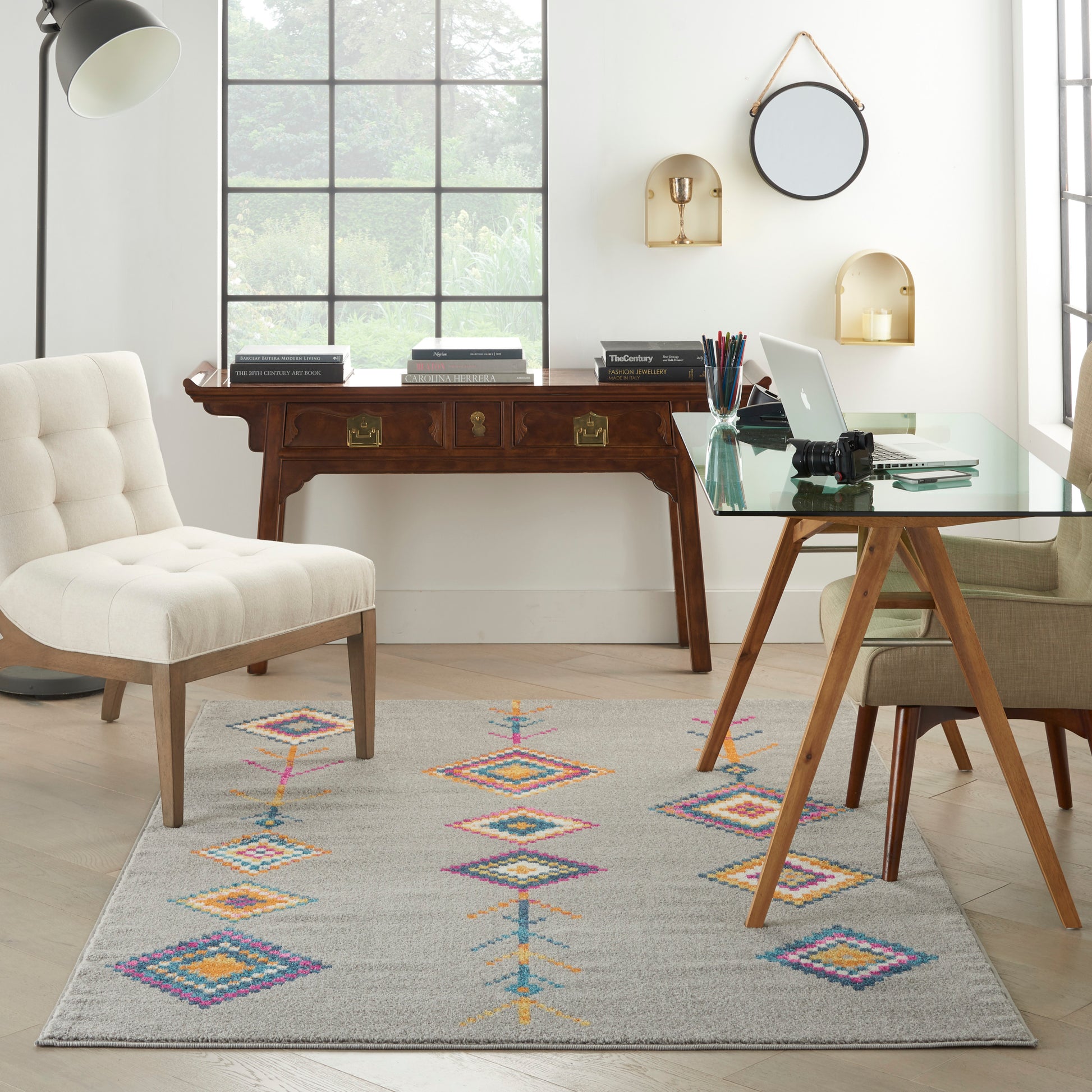 Nourison Passion Psn46 Grey/Multi Area Rug