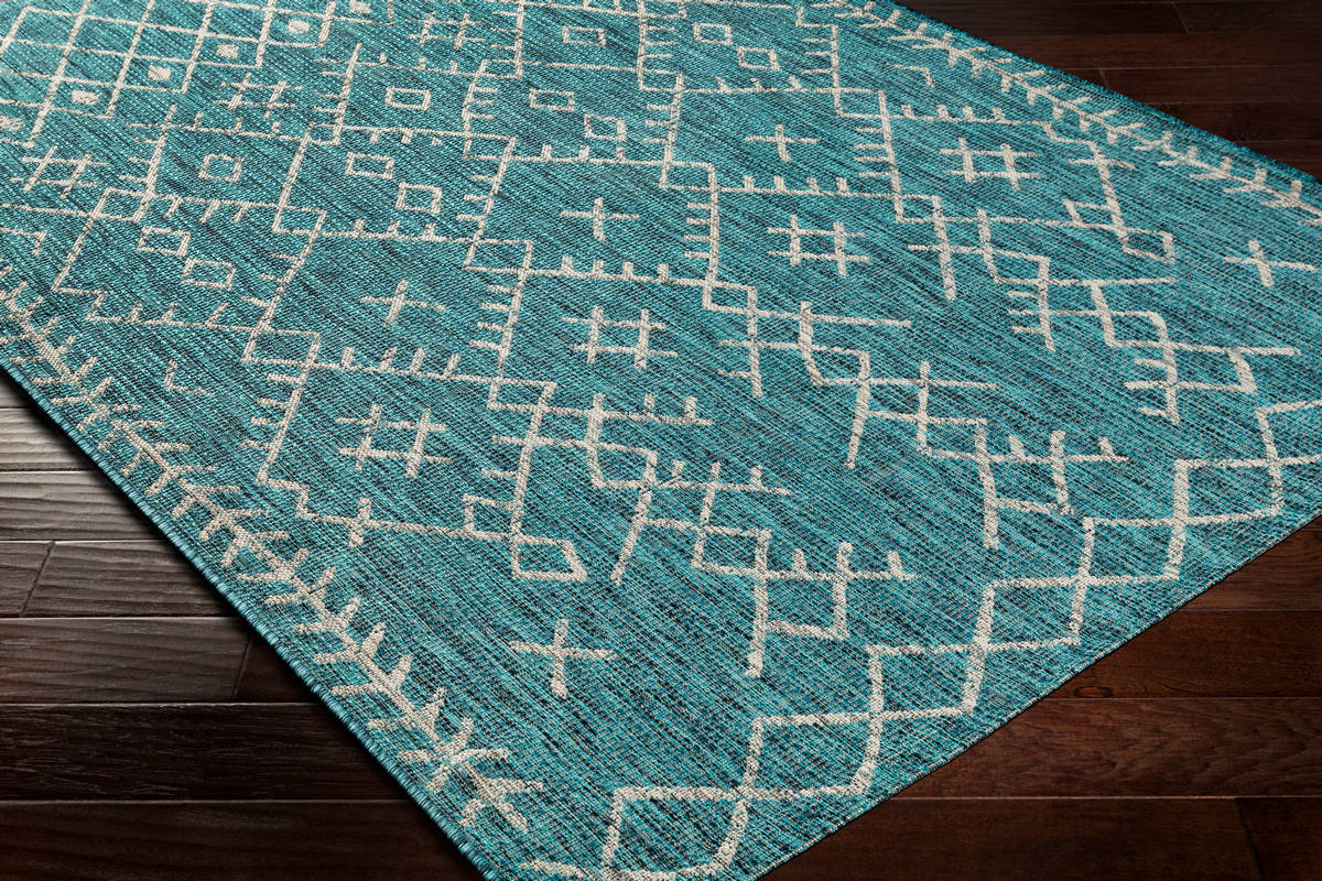 Surya Eagean Eag-2330 Aqua, Black, Light Gray, White Rugs.