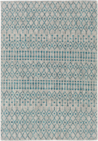 Surya Eagean Eag-2333 Aqua, Black, Light Gray, White Area Rug