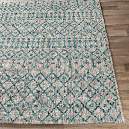 Surya Eagean Eag-2333 Aqua, Black, Light Gray, White Area Rug