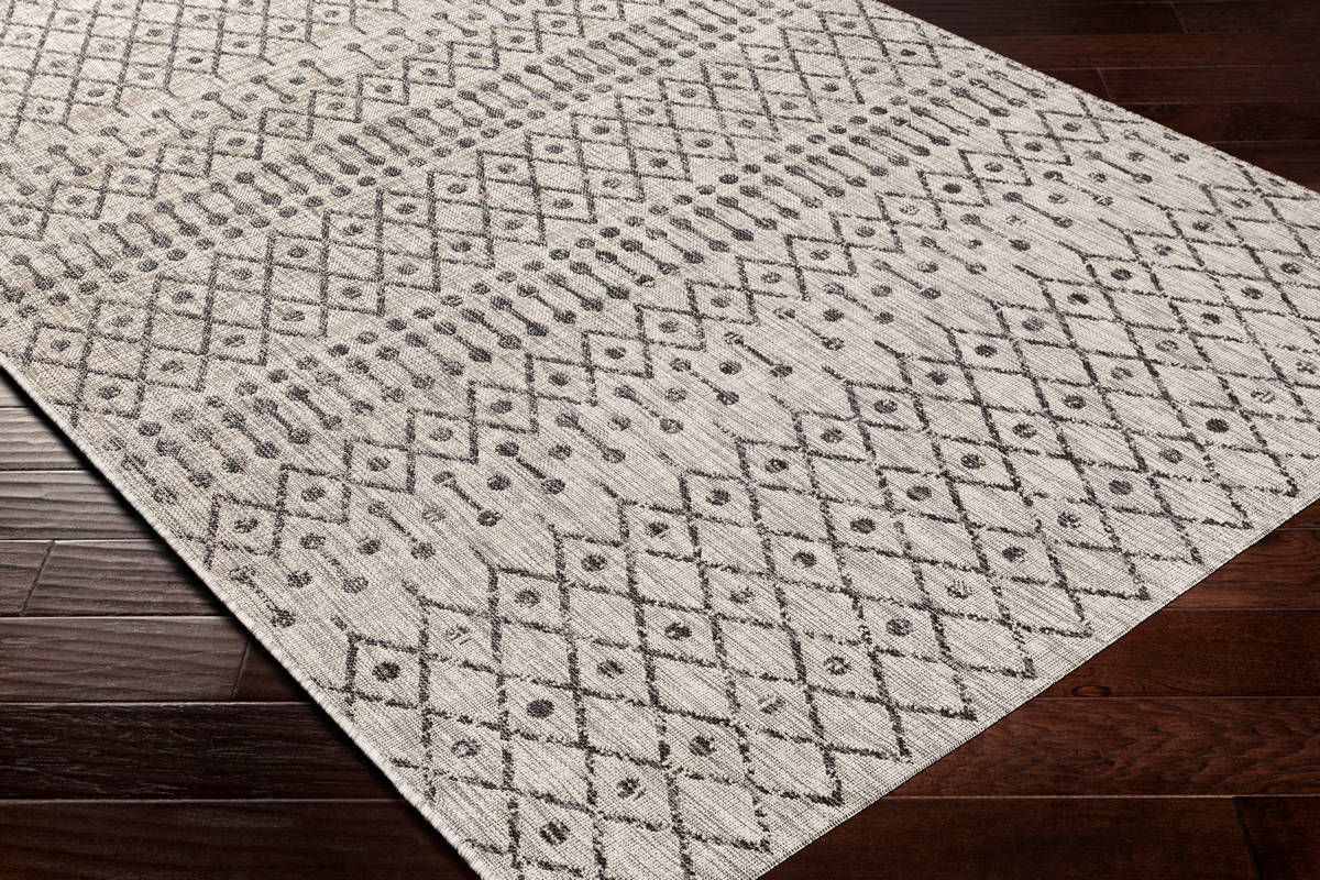 Surya Eagean Eag-2334 Black, Taupe, Light Gray, White Rugs.