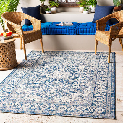 Surya Eagean Eag-2336 Navy, Denim, White Area Rug