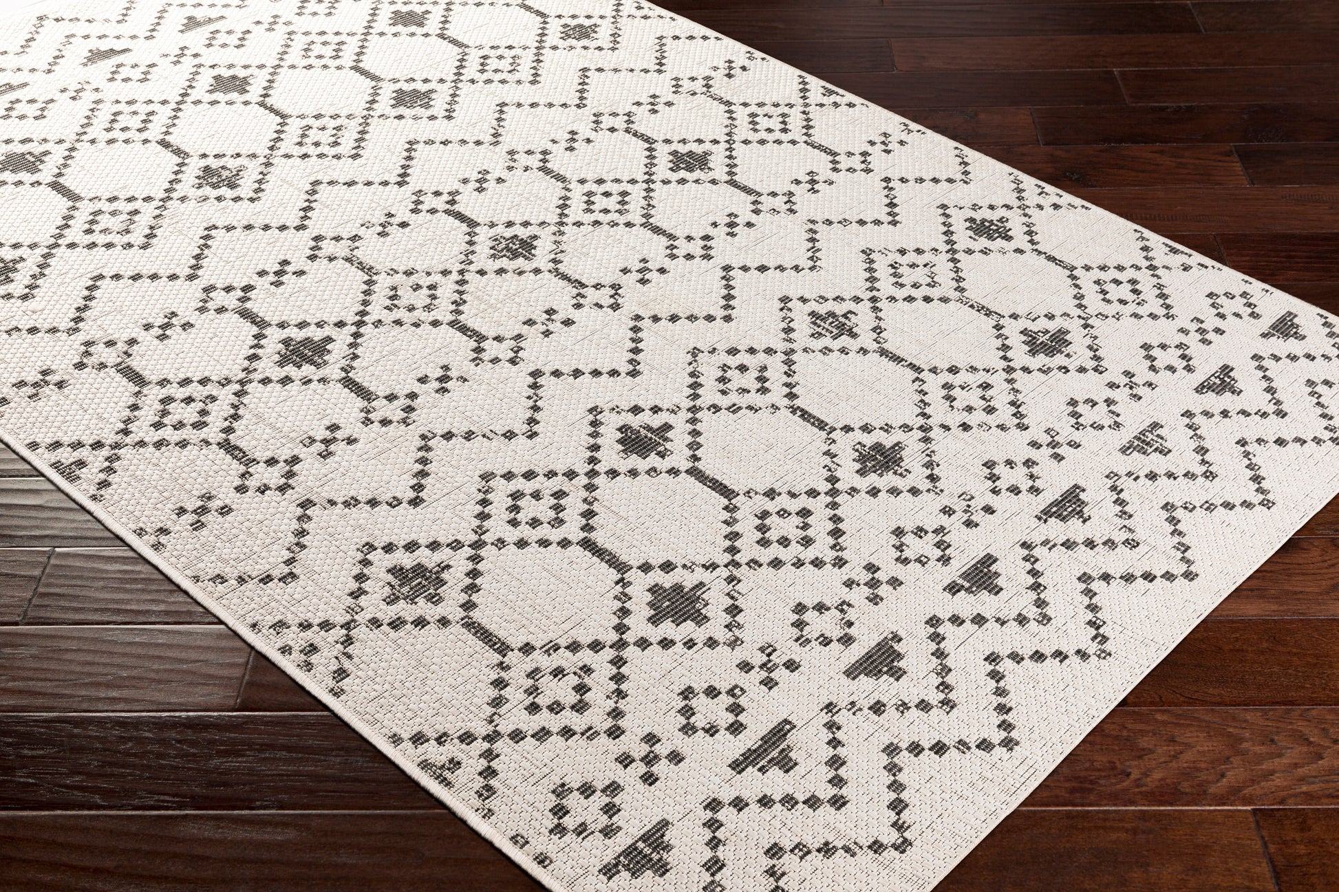 Surya Eagean Eag-2339 White, Black Area Rug