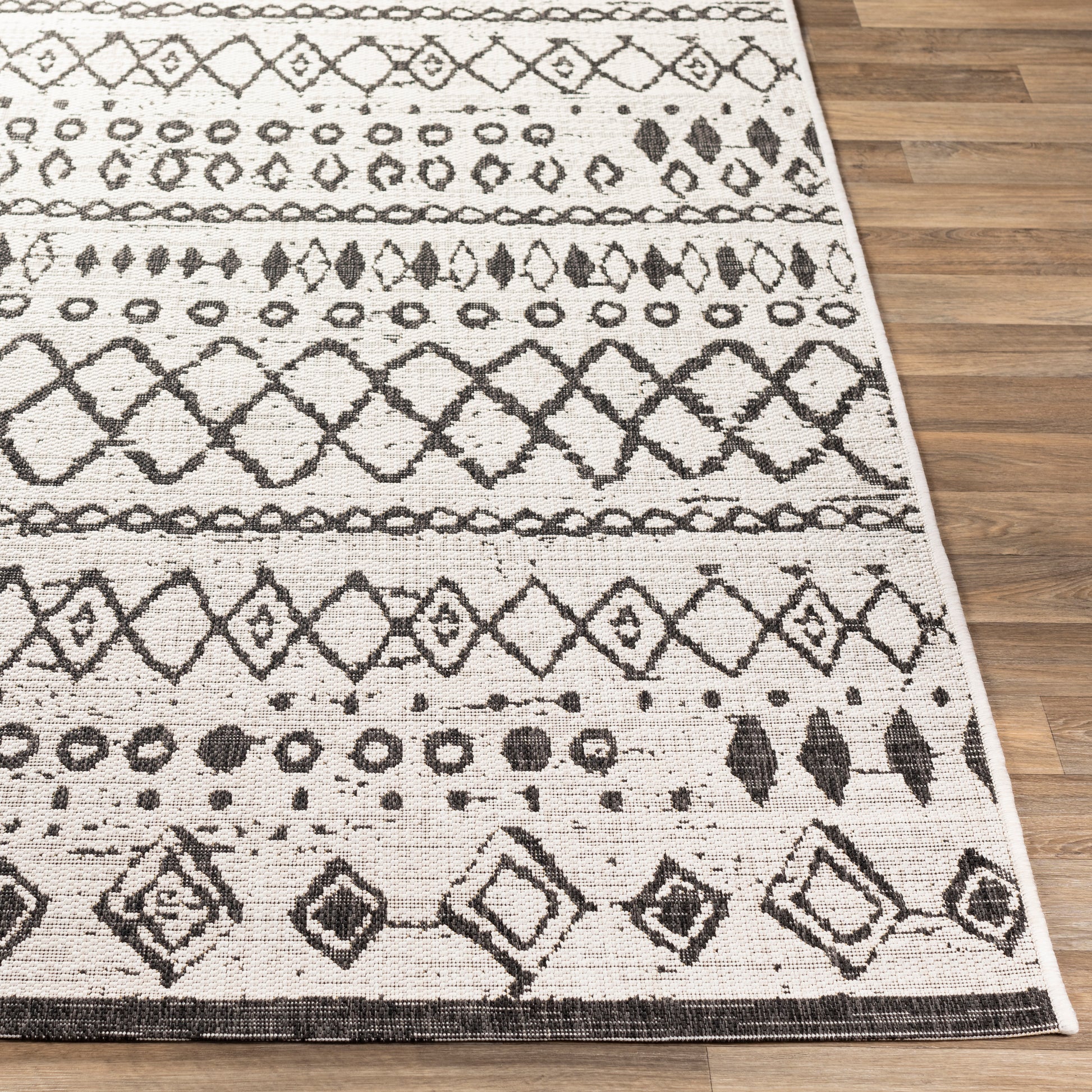 Surya Eagean Eag-2341 White, Black Area Rug