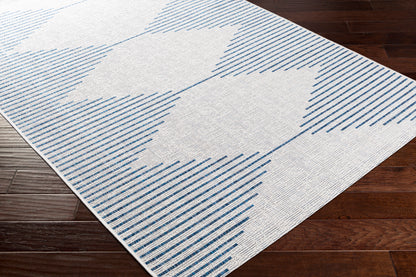 Surya Eagean Eag-2349 Bright Blue, Navy, Pale Blue, White Area Rug