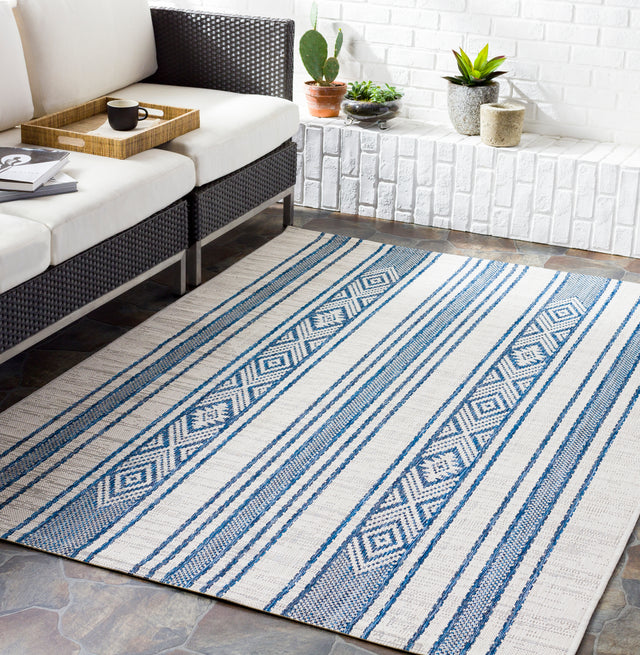 Surya Eagean Eag-2351 Bright Blue, Navy, Pale Blue, White Rugs.