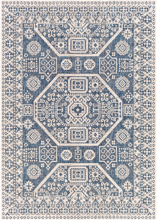 Surya Eagean Eag-2358 Bright Blue, Navy, Pale Blue, White Area Rug