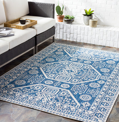 Surya Eagean Eag-2358 Bright Blue, Navy, Pale Blue, White Area Rug