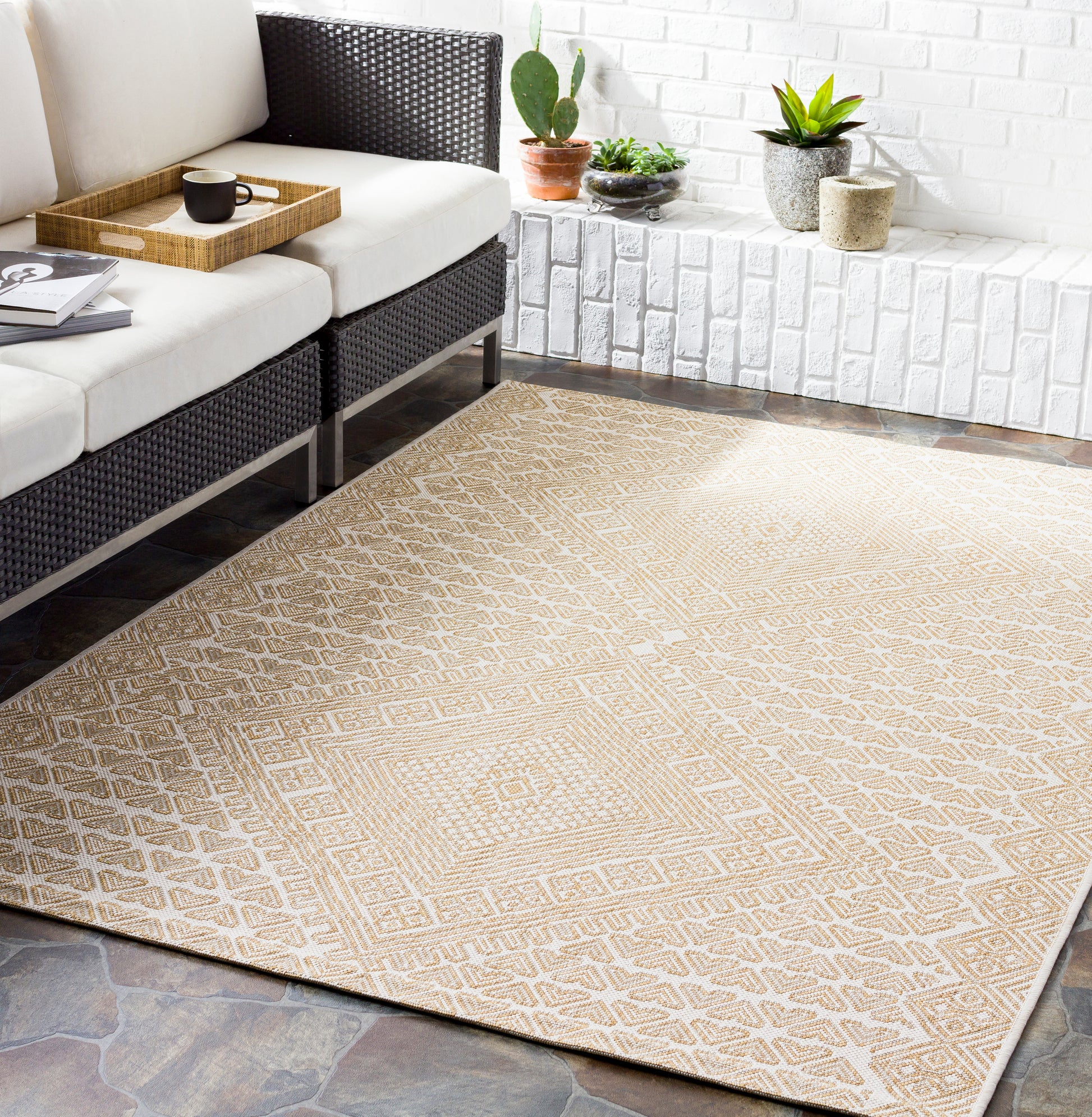 Surya Eagean Eag-2360 Beige, White, Tan Area Rug