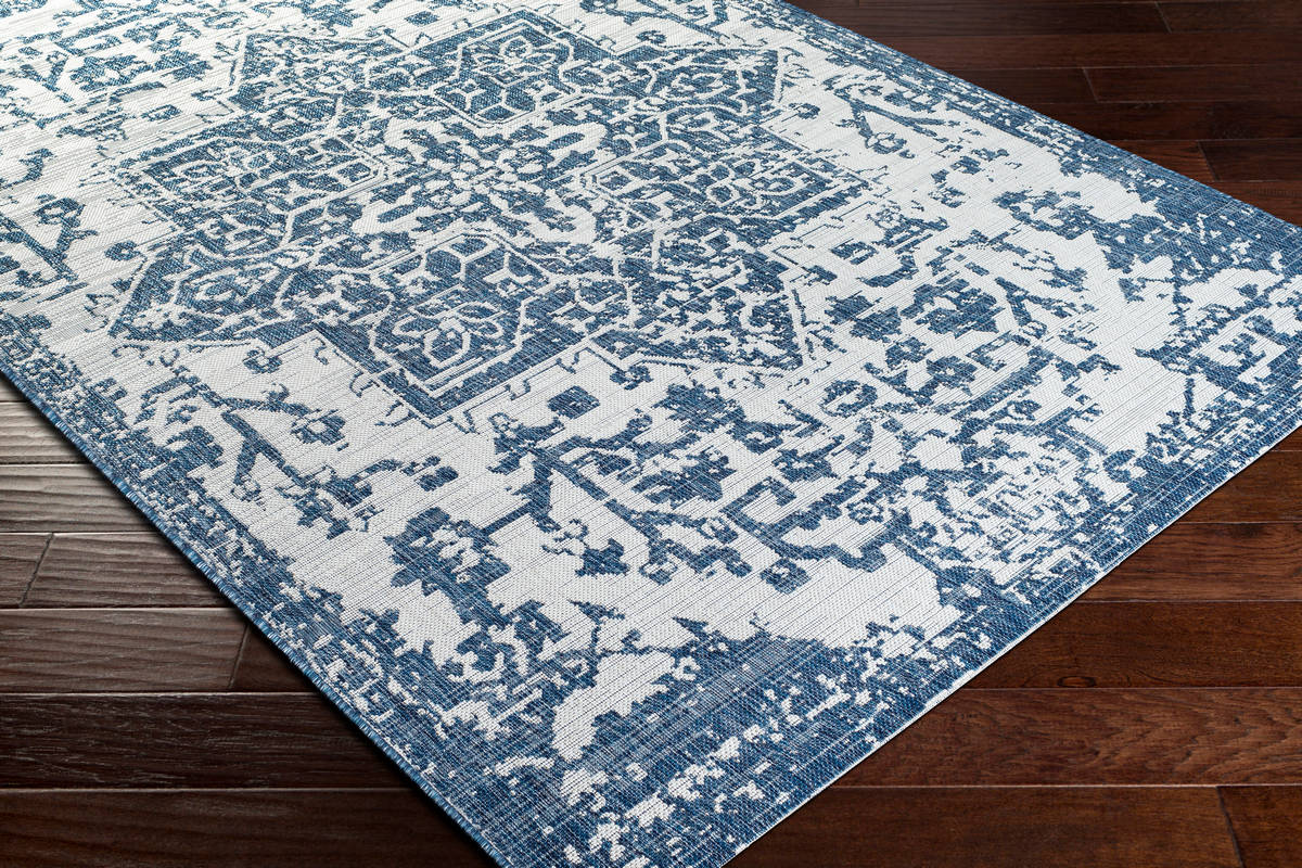 Surya Eagean Eag-2377 Dark Blue, Denim, Cream Area Rug