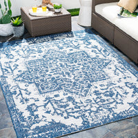 Surya Eagean Eag-2377 Dark Blue, Denim, Cream Area Rug