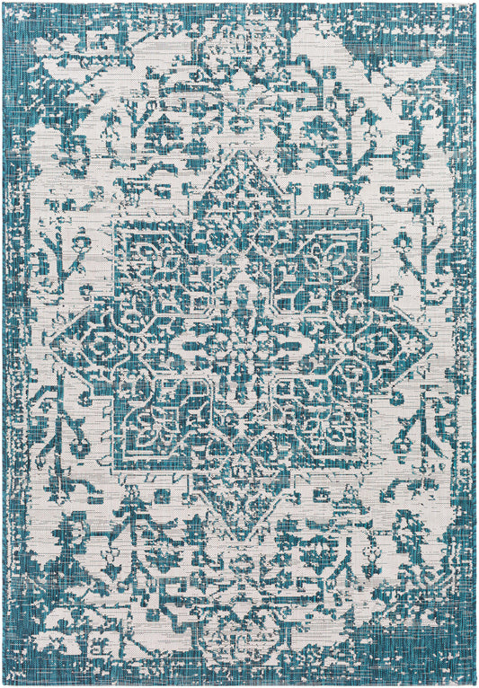 Surya Eagean Eag-2378 Teal, Black, Light Beige Area Rug