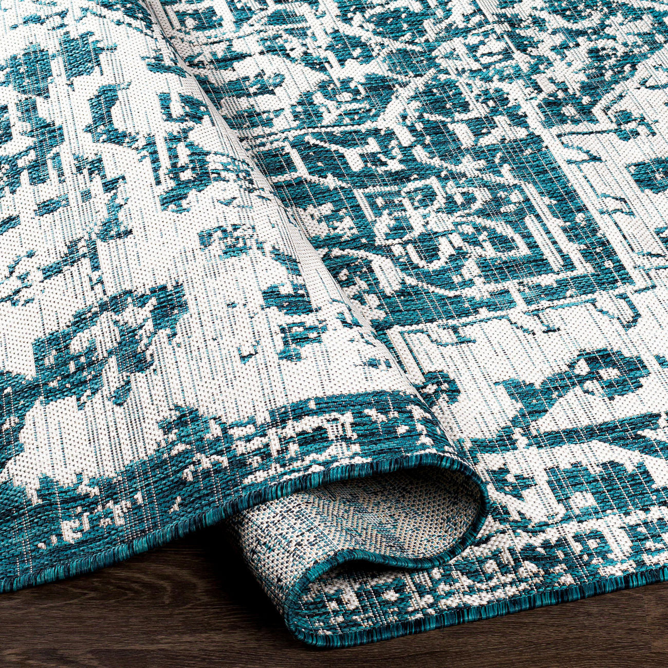 Surya Eagean Eag-2378 Teal, Black, Light Beige Area Rug