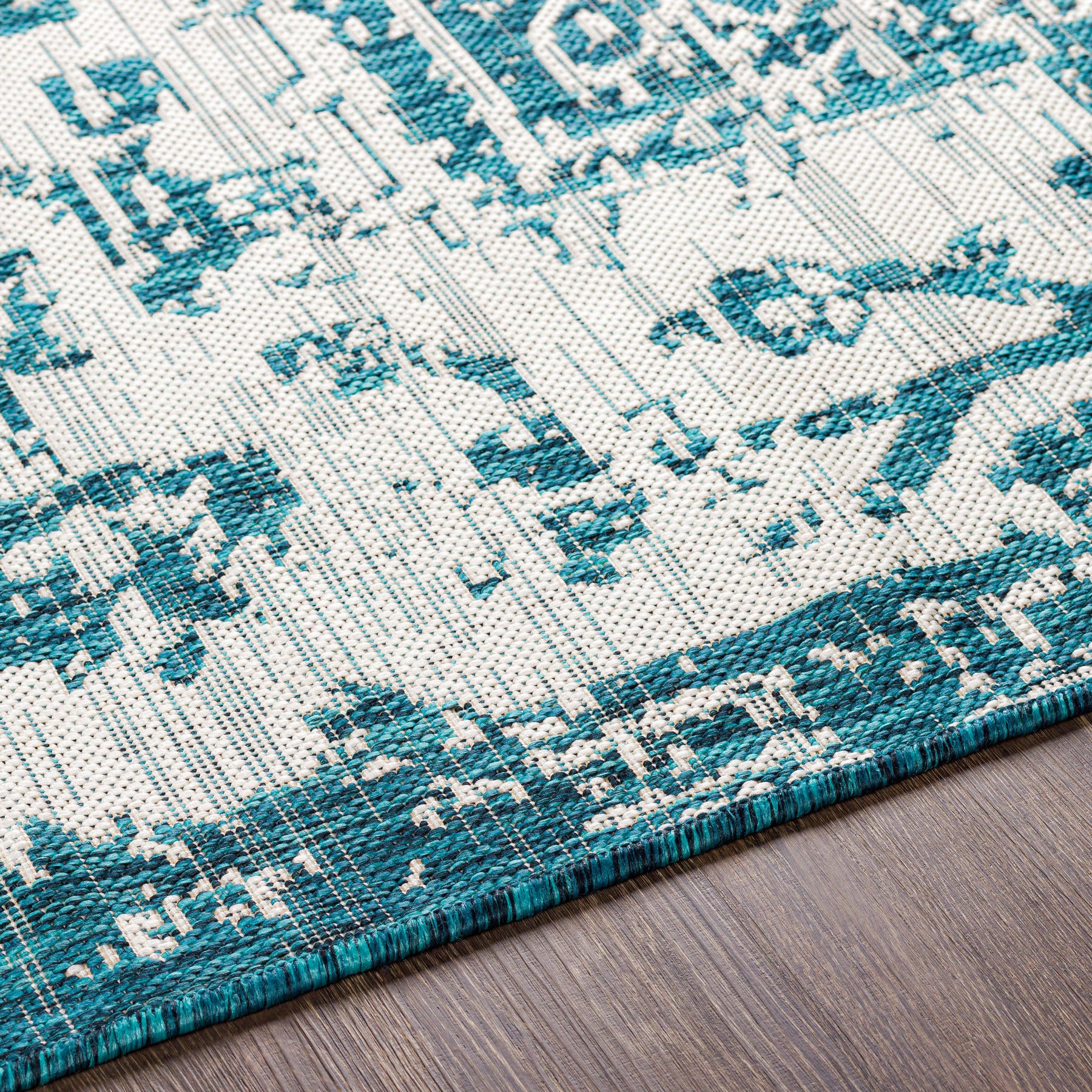 Surya Eagean Eag-2378 Teal, Black, Light Beige Area Rug