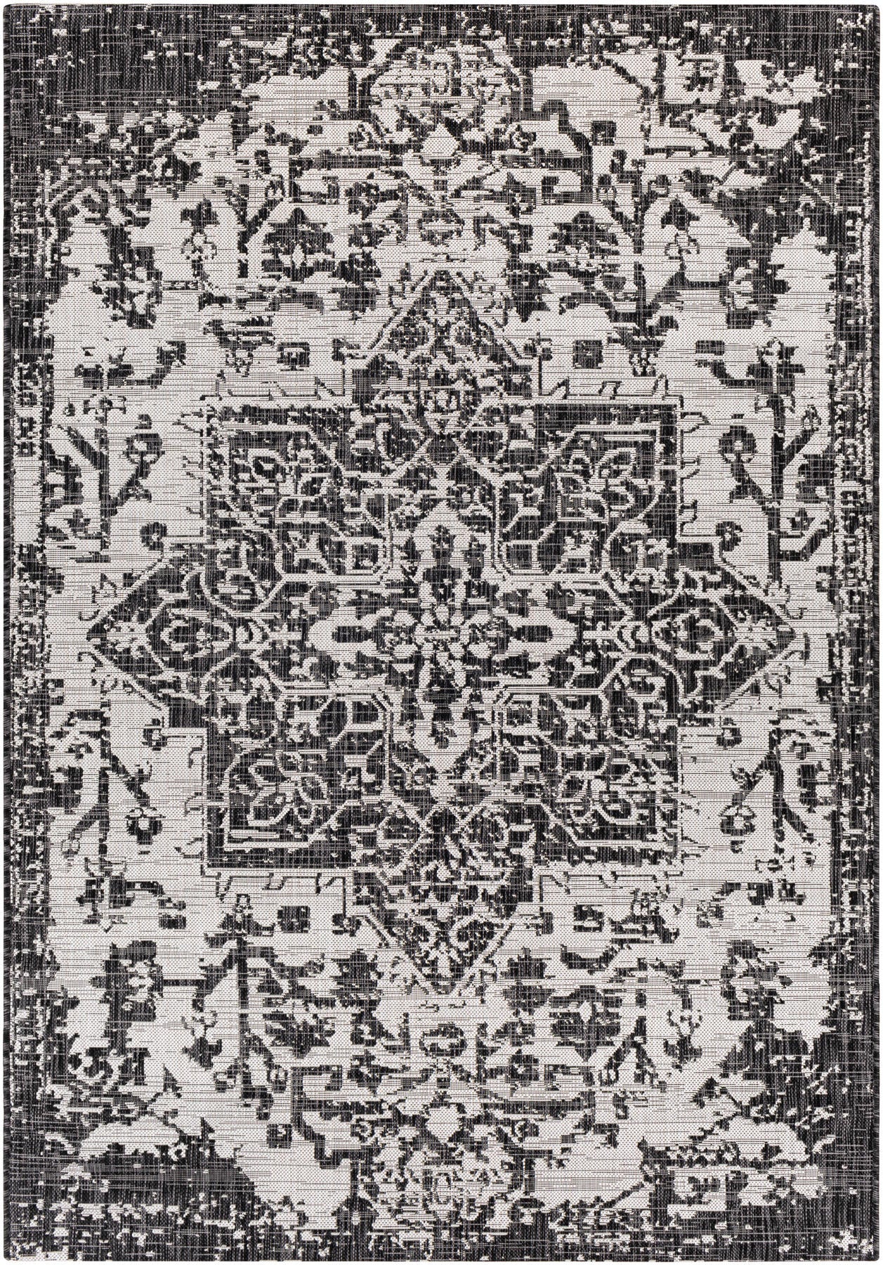 Surya Eagean Eag-2379 Black, Charcoal, Light Beige Area Rug