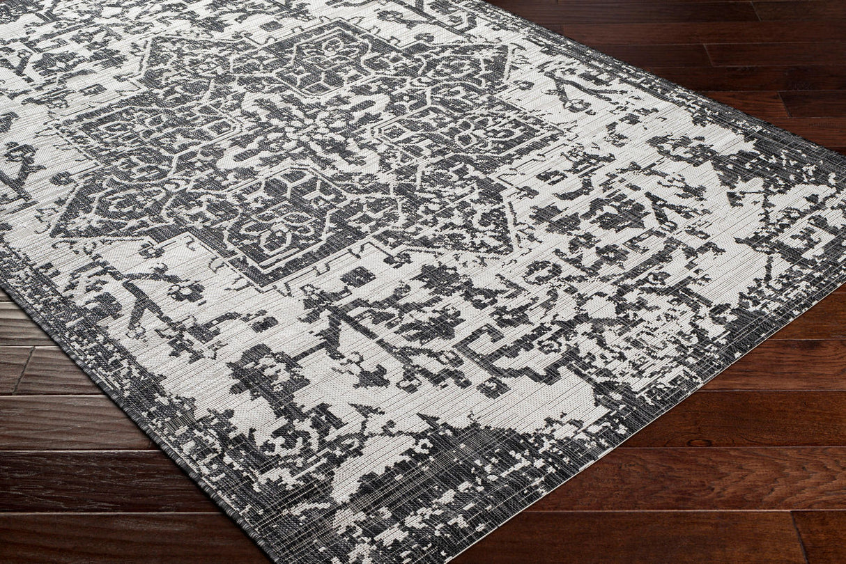 Surya Eagean Eag-2379 Black, Charcoal, Light Beige Rugs.