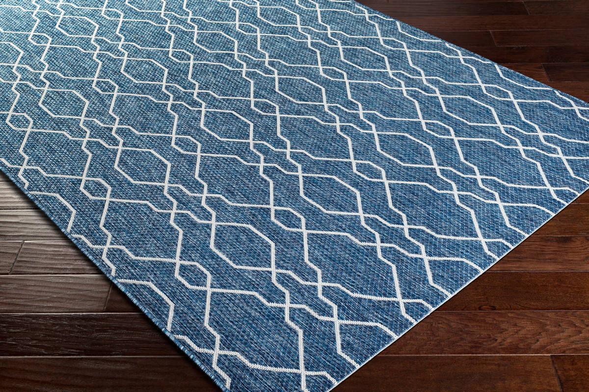 Surya Eagean Eag-2381 Dark Blue, Denim, Cream Area Rug