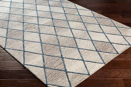 Surya Eaton Eat-2301 Taupe, Dark Brown, Beige, Navy Rugs.