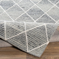 Surya Eaton Eat-2302 Light Gray, Medium Gray, Black Geometric Area Rug