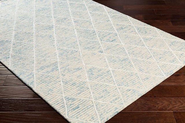 Surya Eaton Eat-2304 Ice Blue, Denim, Ivory, Cream Rugs.