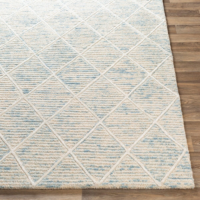 Surya Eaton Eat-2304 Ice Blue, Denim, Ivory, Cream Rugs.