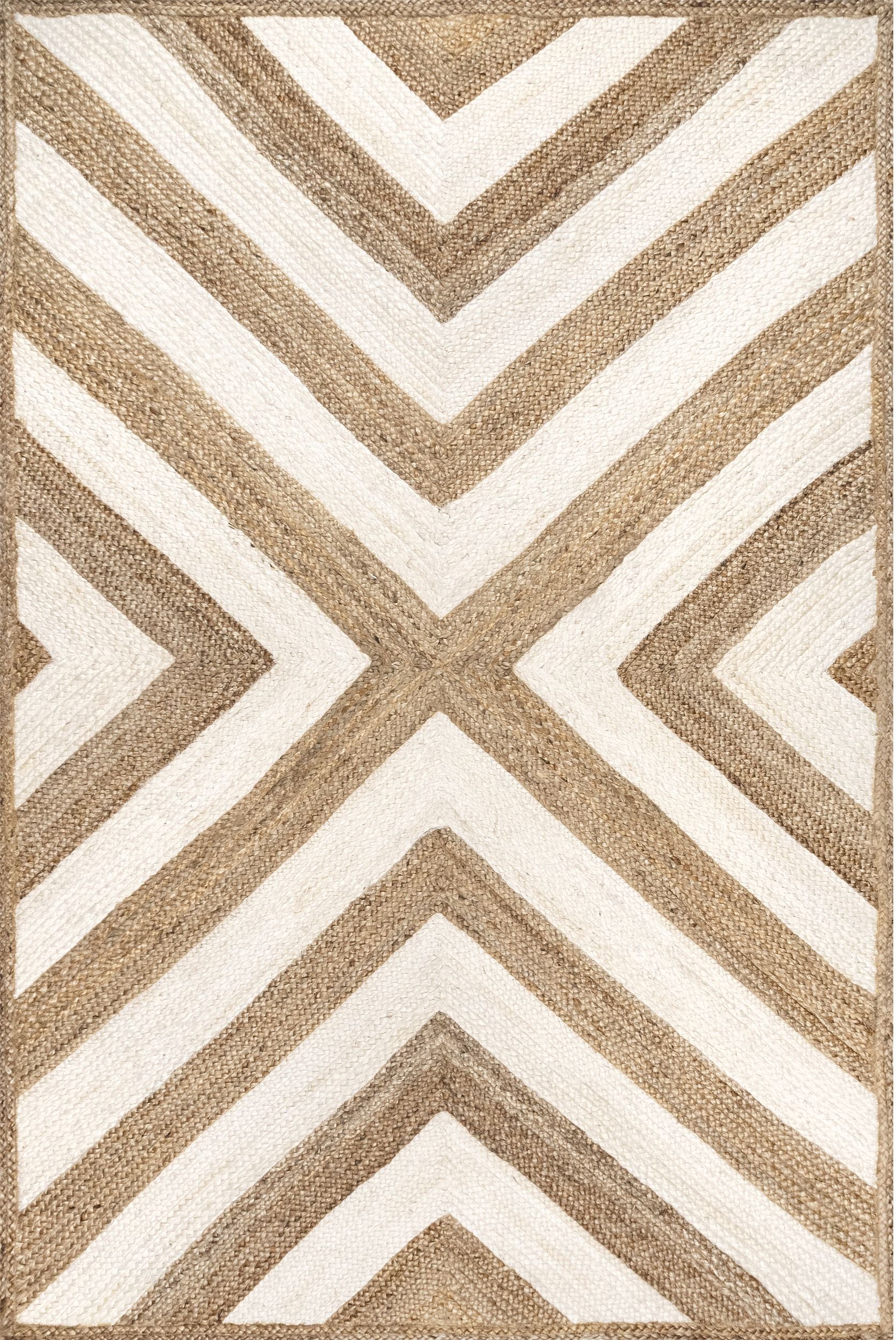 Nuloom Edna Chevron Ned3516A Natural Area Rug