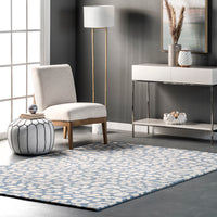 Nuloom Rorie Leopard Print Nro2683B Light Blue Area Rug