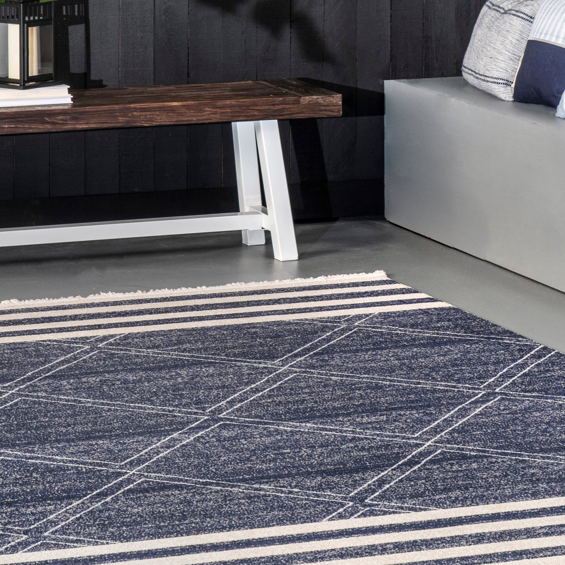 Nuloom Roberge Coastal Nro1487A Blue Area Rug