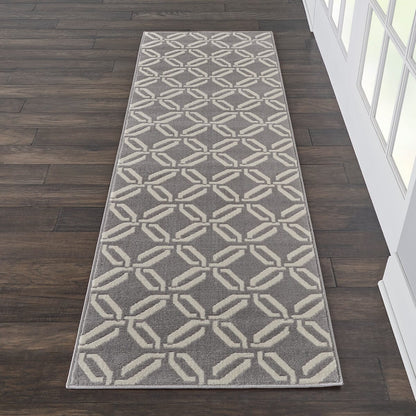 Nourison Jubilant Jub17 Grey Geometric Area Rug