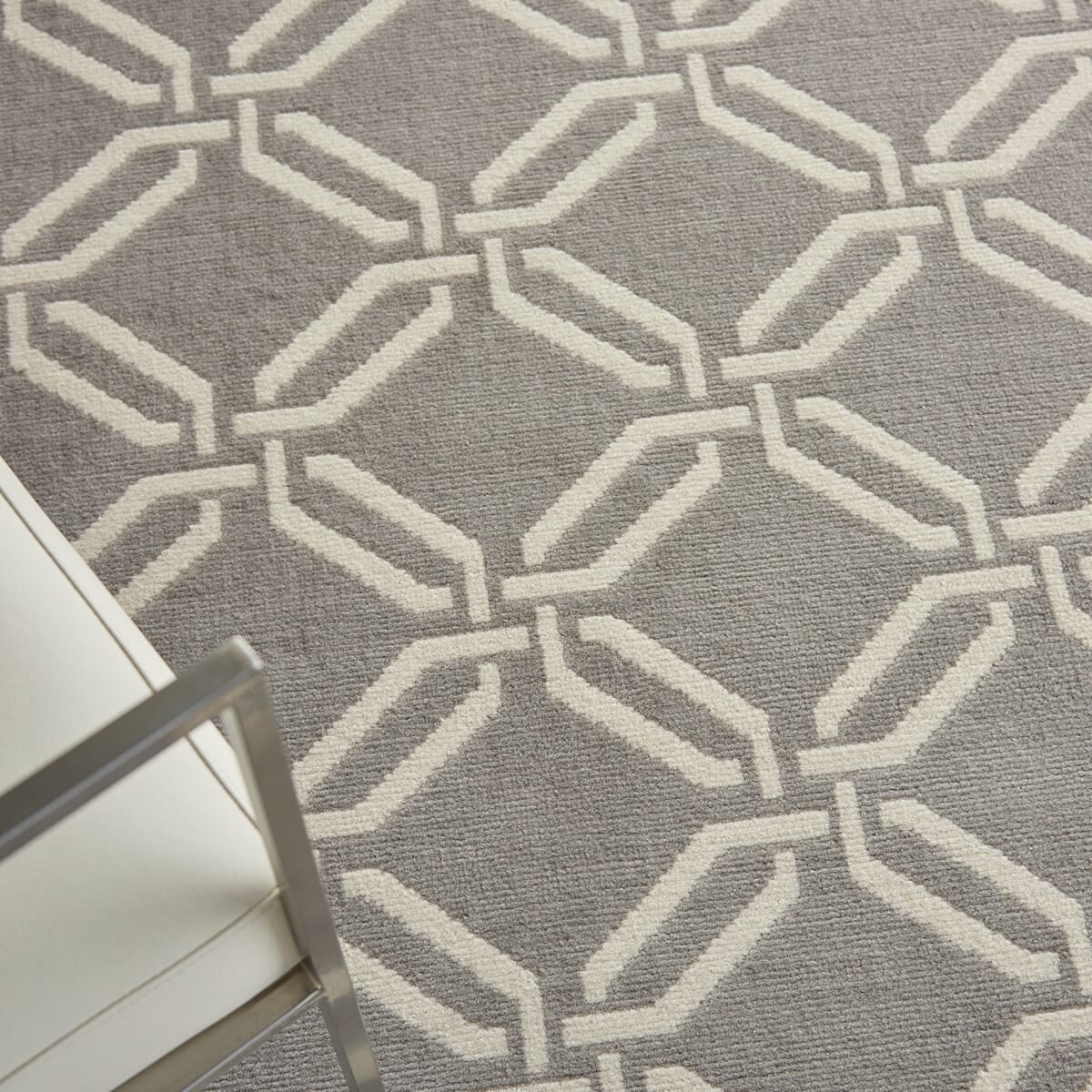 Nourison Jubilant Jub17 Grey Geometric Area Rug