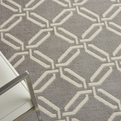 Nourison Jubilant Jub17 Grey Geometric Area Rug