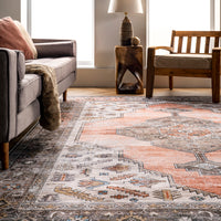 AreaRugs.com Wavaj Nwa1042C Peach Area Rug