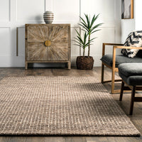 Nuloom Meredith Checkered Nme3317A Brown Area Rug