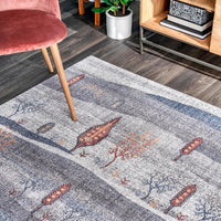 Nuloom Juniper Countryside Beauty Nju2971A Gray Area Rug