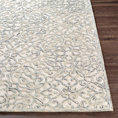 Surya Elegance Egc-2302 Denim, Cream Area Rug