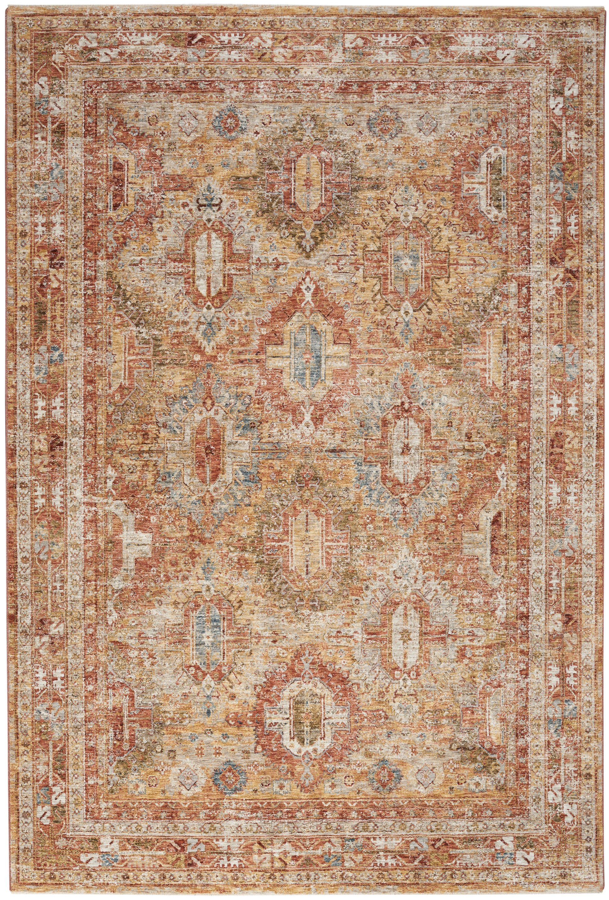 Nourison Sahar Shr01 Rust Area Rug