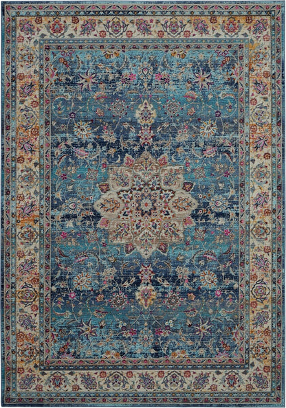 Nourison Vintage Kashan Vka01 Blue Area Rug