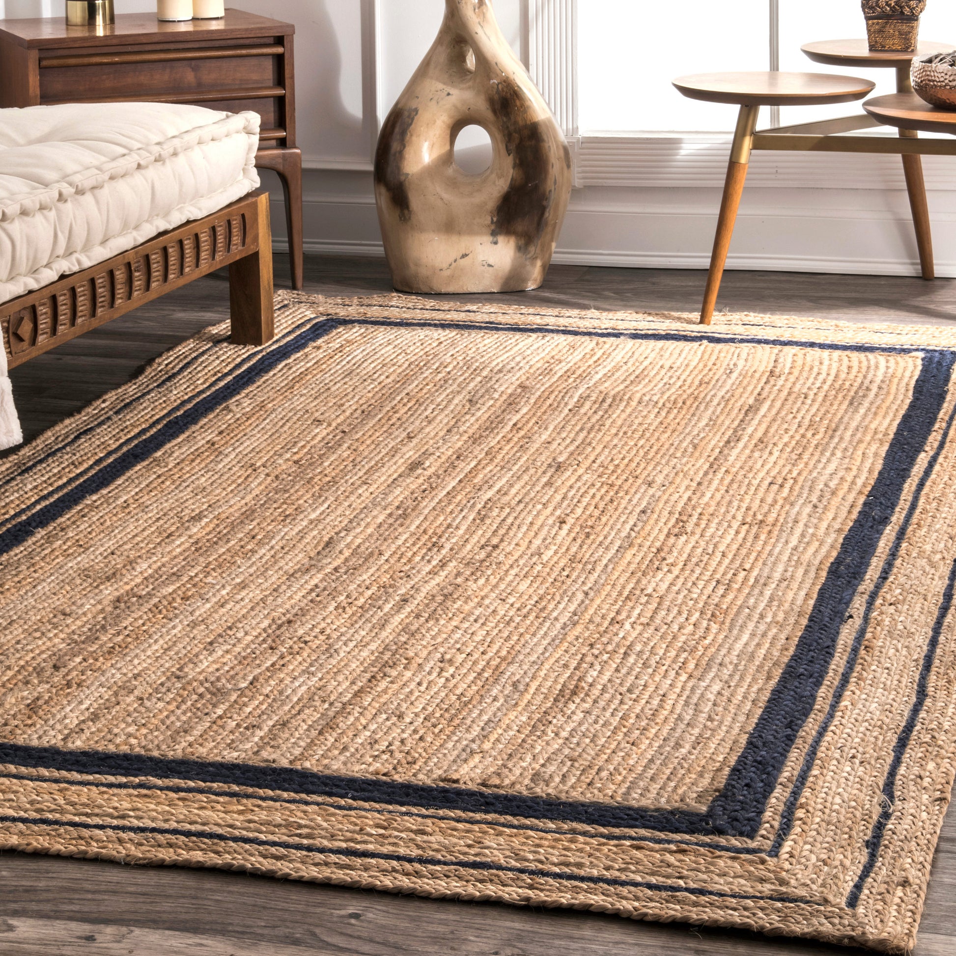 Nuloom Rikki Border Nri3504A Navy Area Rug