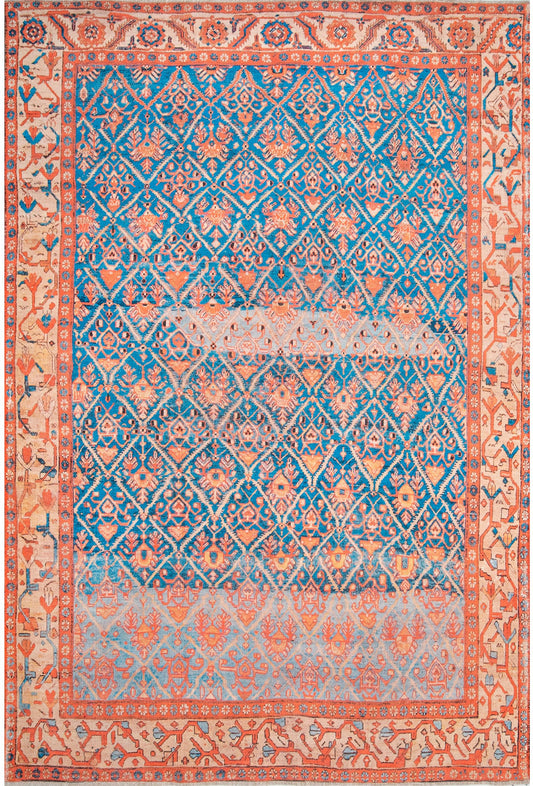 Nuloom Destiny Floral Trellis Nde2615A Blue Area Rug