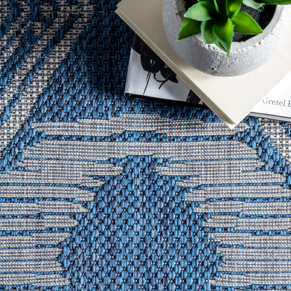 Nuloom Ranya Tribal Nra1766A Blue Area Rug