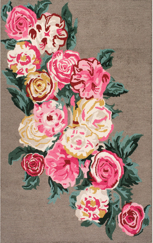 Nuloom Rose Bouquet Nro1393A Light Brown Area Rug