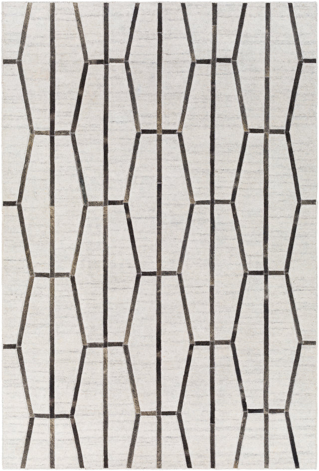 Surya Eloquent Elq-2303 Ivory, Light Gray, Black, Medium Gray Rugs.