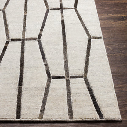 Surya Eloquent Elq-2303 Ivory, Light Gray, Black, Medium Gray Area Rug