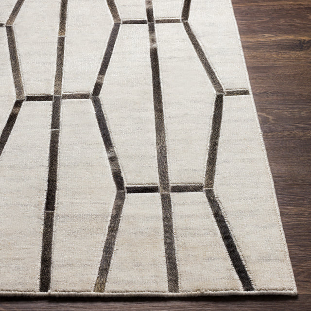 Surya Eloquent Elq-2303 Ivory, Light Gray, Black, Medium Gray Rugs.