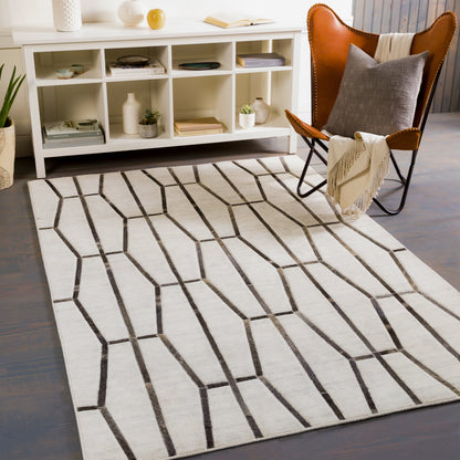 Surya Eloquent Elq-2303 Ivory, Light Gray, Black, Medium Gray Area Rug