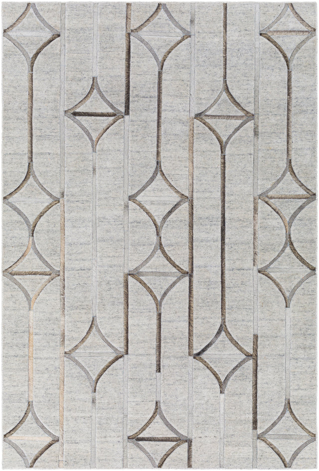 Surya Eloquent Elq-2304 Ivory, Light Gray, Camel, Dark Brown Rugs.